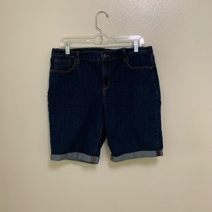 Size 12 Dark Wash 9” Seam Old Navy Shorts